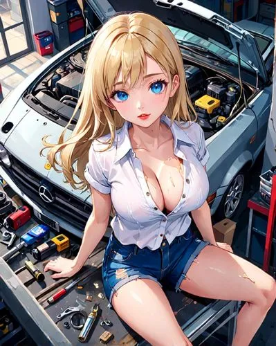 mechanic,car mechanic,car repair,engine,car engine,motorboat sports,atago,scrap yard,auto repair,auto repair shop,takata,engine compartment,heavy object,car service,servicing,engines,kiyota,makita,car care,engine oil,Anime,Anime,Traditional