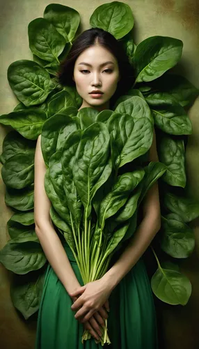 Describe the vibrant green color and tender texture of Japanese spinach.,pak-choi,chinese cabbage,cabbage leaves,chinese cabbage young,leaf vegetable,green dragon vegetable,japanese spinach,water spin