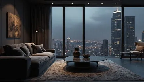 apartment lounge,sky apartment,minotti,livingroom,penthouses,living room,modern minimalist lounge,modern room,an apartment,luxe,apartment,great room,modern living room,cityscape,sitting room,condo,high rise,skyscraper,the skyscraper,modern decor,Photography,General,Realistic