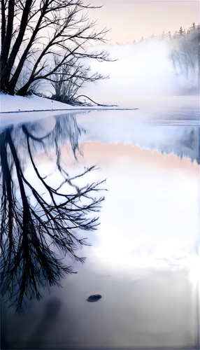 reflection in water,evening lake,mirror water,water reflection,reflections in water,stillness,water mirror,calm water,waterscape,blue moment,foggy landscape,forest lake,blue hour,reflection of the surface of the water,winter lake,waterbodies,tranquility,calmness,reflexed,waterbody,Conceptual Art,Fantasy,Fantasy 17