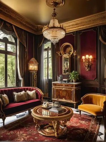 sitting room,victorian room,ornate room,boisset,opulently,chateau margaux,luxury home interior,claridge,driehaus,opulent,great room,seelbach,poshest,chaise lounge,danish room,interior decor,baccarat,bouley,burgard,lanesborough,Illustration,Paper based,Paper Based 27