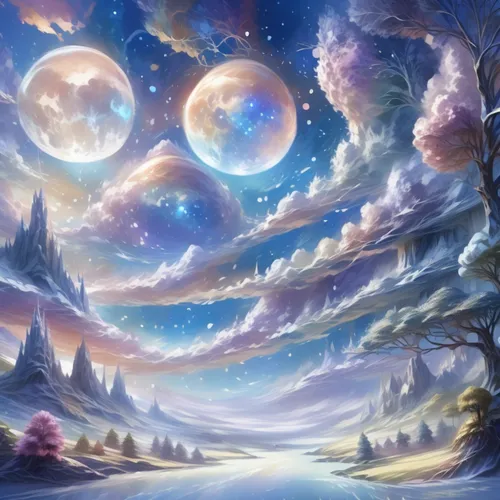 christmas snowy background,moon and star background,snow landscape,fantasy landscape,christmas landscape,snowy landscape,lunar landscape,winter dream,winter background,fantasy picture,starry sky,winter landscape,ice planet,celestial bodies,christmasbackground,snowglobes,infinite snow,snow scene,dream world,winter magic