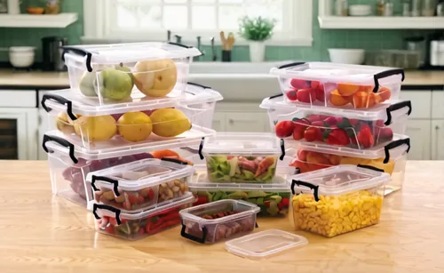 lunchboxes,dish storage,tupperware,rubbermaid,glass containers,vegetable crate,corningware,food prep,taco case,stacked containers,warming containers,fruit cups,lunchbox,crate of fruit,ziploc,refrigera