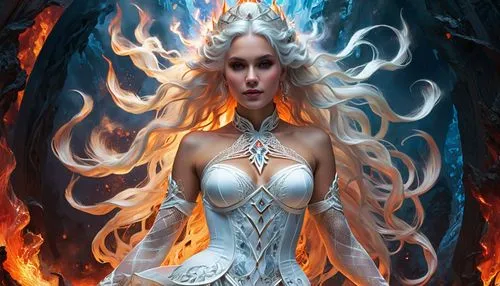 ice queen,galadriel,daenerys,khaldei,sorceror,the snow queen,Conceptual Art,Fantasy,Fantasy 05