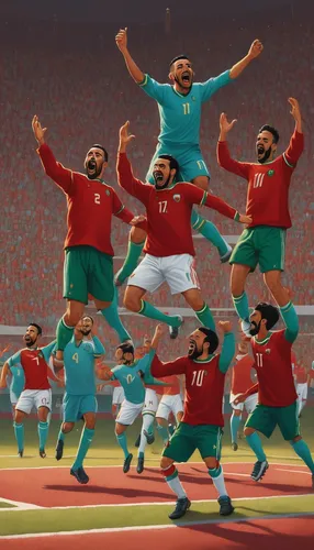 fifa 2018,team spirit,football team,algeria,uefa,ronaldo,celebration,eight-man football,conga,morocco,champions,european football championship,soccer team,shot on goal,team sport,portugal,world cup,soccer kick,emirates,uae,Art,Artistic Painting,Artistic Painting 48