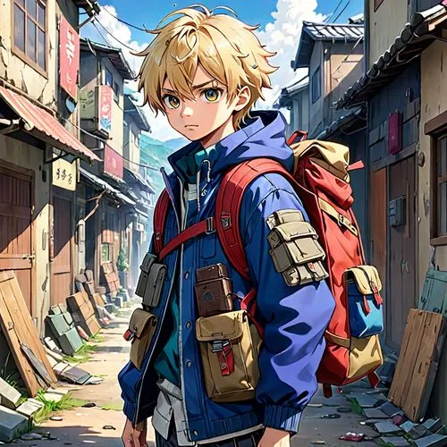 darjeeling,meteora,violet evergarden,nikko,adventurer,anime japanese clothing,anime boy,kid hero,cg artwork,backpack,leo,studio ghibli,graf-zepplin,anime cartoon,would a background,bazaruto,uruburu,mountain guide,gunkanjima,game illustration,Anime,Anime,Traditional