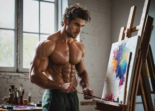 male poses for drawing,male model,body building,danila bagrov,sculptor,austin stirling,michelangelo,bodybuilding supplement,ripped,body-building,shredded,bodybuilding,abdominals,art model,bodybuilder,muscular,italian painter,muscle angle,painting technique,painter,Illustration,Japanese style,Japanese Style 10