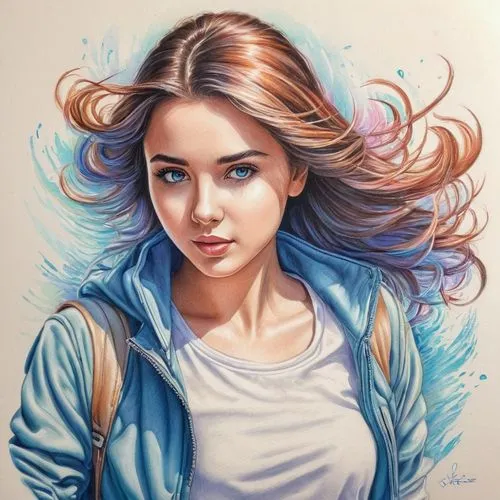 girl portrait,girl drawing,azzurra,portrait of a girl,yuriev,blue painting,azzurro,yulia,mystical portrait of a girl,pushkina,welin,young woman,donsky,color pencil,oil painting on canvas,andriyanova,elsa,nicolaescu,young girl,seni,Conceptual Art,Daily,Daily 17