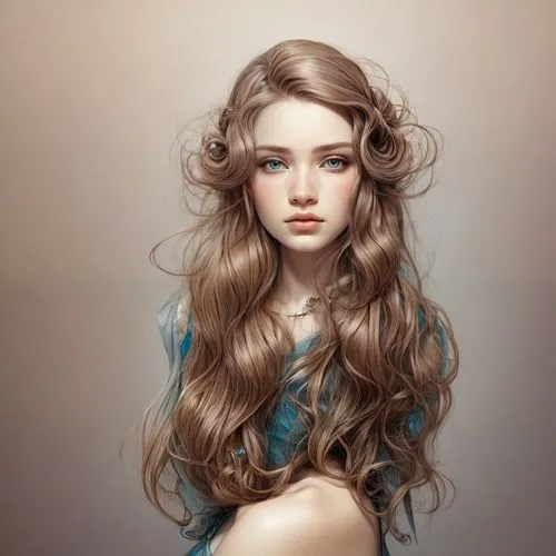 girl portrait,oriental longhair,fantasy portrait,rapunzel,hairstyle,girl drawing,mystical portrait of a girl,young girl,layered hair,fluttering hair,smooth hair,digital painting,girl in a long,hair ribbon,world digital painting,lace wig,fairy tale character,portrait of a girl,young woman,british longhair,Common,Common,Commercial