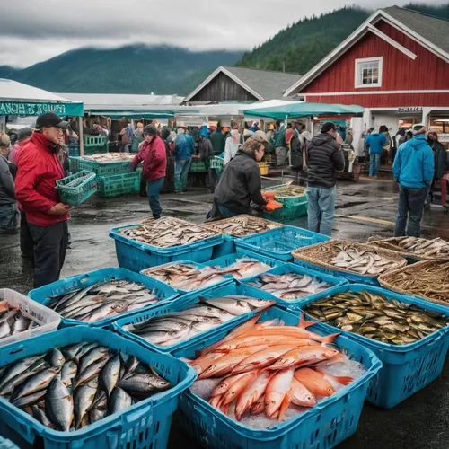 fish market,fish supply,ketchikan,commercial fishing,large market,fresh fish,soused herring,husavik,sea foods,forage fish,capelin,aquaculture,fish herring,fish farm,farmer's market,herring,the market,types of fishing,fish products,alaska,Photography,Documentary Photography,Documentary Photography 19