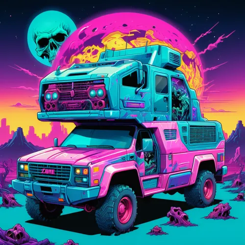 day of the dead truck,halloween truck,pink vector,cybertruck,truck,easter truck,skull racing,monster truck,trucks,greyskull,scrap truck,halloween car,neon ghosts,skull allover,fire truck,retro vehicle,rock'n roll mobile,skateboard truck,cargo,pick up truck,Conceptual Art,Sci-Fi,Sci-Fi 28