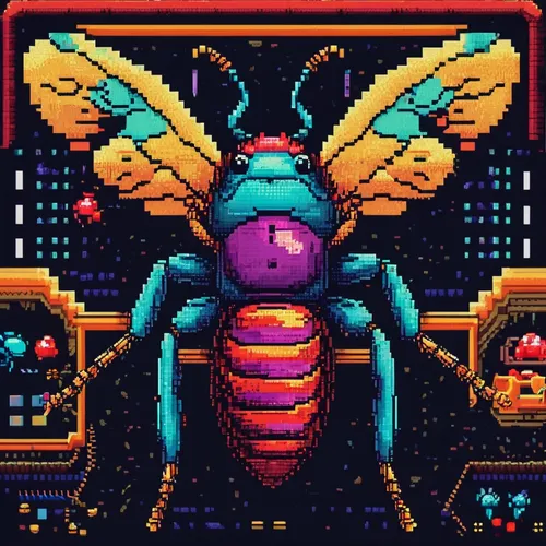 pixel art,artificial fly,cicada,drone bee,pixel cells,bugs,turbografx-16,retro frame,hornet,winged insect,beetle,drosophila,pixelgrafic,bombyx mori,pixaba,bee,stable fly,bee farm,scarab,insect,Unique,Pixel,Pixel 04