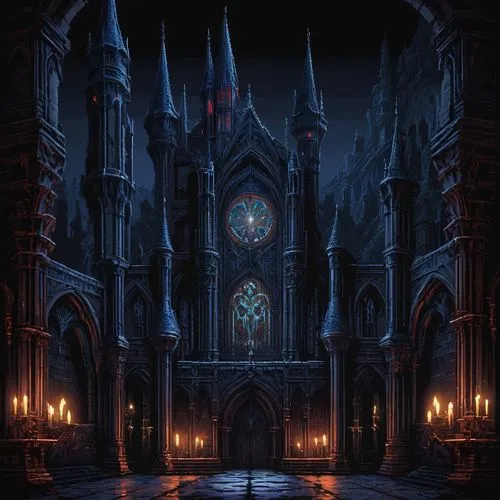 hall of the fallen,castlevania,haunted cathedral,labyrinthian,magorium,castle of the corvin,cathedral,ravenloft,undercity,praetorium,tabernacles,orchestrion,gothic church,crypt,tentorium,sepulchres,mausolea,prospal,the throne,sepulchre,Conceptual Art,Fantasy,Fantasy 11