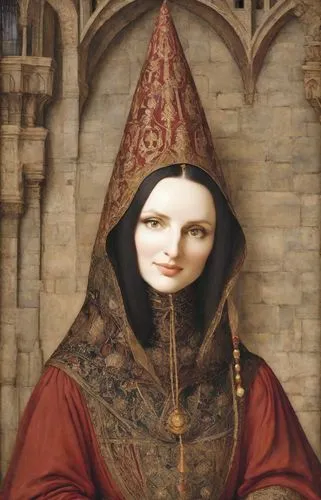 gothic portrait,ermengarde,antonello,mantilla,canoness,abbess