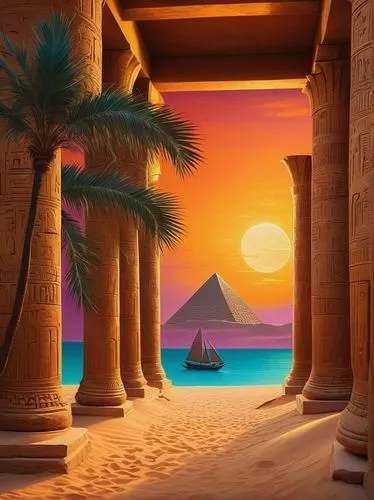 egypt,egyptienne,arabic background,ancient egypt,world digital painting,egytian,egyptian temple,karnak,egyptian,desert background,cartoon video game background,giza,luxor,pharaonic,3d background,qasr,karakas,desert landscape,saqqara,pyramids,Illustration,Abstract Fantasy,Abstract Fantasy 15