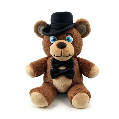 The stuffed Freddy toy wearing a suit,scandia bear,3d teddy,bear teddy,plush bear,teddy roosevelt terrier,teddy-bear,teddy,teddybear,top hat,teddy bear,bear,cute bear,stuff toy,left hand bear,brown be