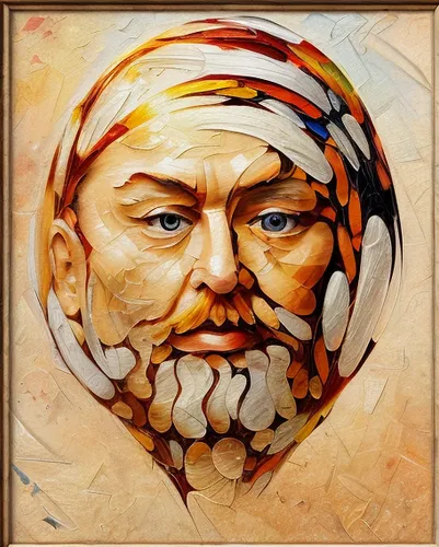 glass painting,leonardo da vinci,abraham,persian poet,lokportrait,leonardo,turban,socrates,white beard,santa claus,genghis khan,wood art,father christmas,wood carving,king lear,tiger png,st claus,ernő rubik,santa,oil painting on canvas,Calligraphy,Painting,Sunset Oil Painting