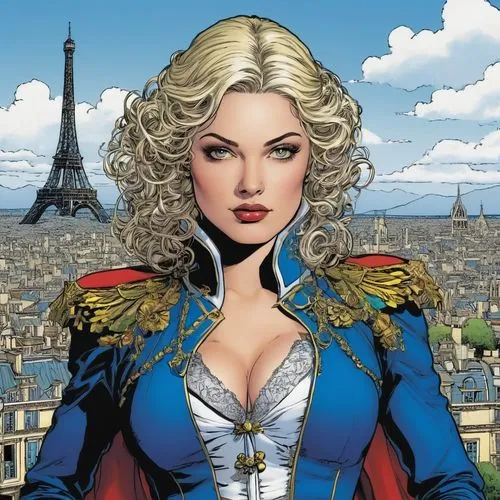 lilandra,parisienne,cassaday,french digital background,palmiotti,paris,Illustration,American Style,American Style 03