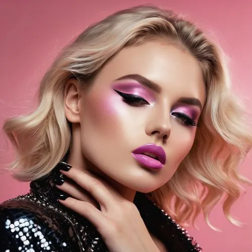 pink beauty,neon makeup,pink glitter,glammed,airbrushed,ulta,women's cosmetics,pink background,glam,maybelline,bright pink,cosmopolitan,color pink,glamor,vintage makeup,glamorizing,makeup artist,expocosmetics,retouching,makeup,Photography,General,Fantasy