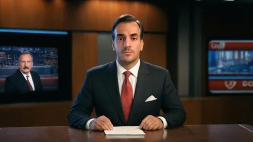 Classy News anchor, TV studio, Breaking News, show, realistic, Mustache,,tv reporter,newscaster,newsreader,al jazeera,3d albhabet,television program,television studio,qiblatain,sports commentator,jour