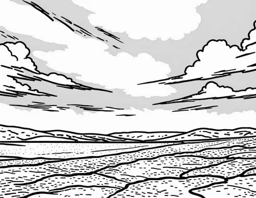 desert background,arid landscape,mountain plateau,cloudscape,clouds,desert desert landscape,skyboxes,desert landscape,stratocumulus,cloud bank,mono-line line art,sky clouds,stone desert,flatlands,mountain tundra,post-apocalyptic landscape,sandplains,snowfield,dune landscape,lakebed,Design Sketch,Design Sketch,Rough Outline