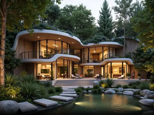 luxury home,beautiful home,dreamhouse,modern house,luxury property,crib,modern architecture,large home,forest house,luxury real estate,futuristic architecture,modern style,mansion,pool house,beverly hills,roof domes,mansions,house by the water,smart house,prefab