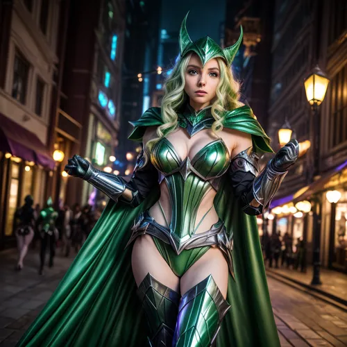 goddess of justice,the enchantress,fantasy woman,cosplay image,caerula,sorceress,jade,cosplayer,emerald,super heroine,green aurora,nova,tiber riven,show off aurora,symetra,venera,cosplay,lux,elza,aqua