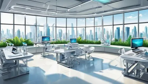 modern office,futuristic landscape,office automation,cleanrooms,megacorporation,computer room,blur office background,fractal environment,cybercity,megacorporations,cyberport,cybertown,working space,workspaces,offices,virtual landscape,microenvironment,the server room,background vector,workstations,Unique,Design,Sticker