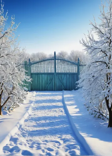 white picket fence,snow bridge,winter background,snowy landscape,snow landscape,winter landscape,fence gate,winter wonderland,winter house,picket fence,snow scene,hoarfrost,garden fence,covered bridge,christmas snowy background,split-rail fence,winter dream,wooden bridge,winter garden,christmas landscape,Art,Artistic Painting,Artistic Painting 20