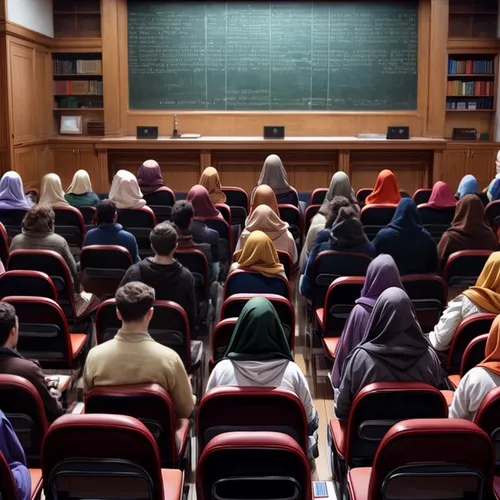  امرأة محجبة ترتدي عبائة بدون نقاب,lecture room,lecture hall,i̇mam bayıldı,academic conference,university al-azhar,the conference,classroom training,class room,women in technology,classroom,seminar,mu