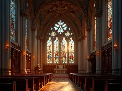 transept,presbytery,sanctuary,chancel,altar,choir,church windows,chapel,cathedral,sacristy,ecclesiatical,ecclesiastical,reredos,stained glass windows,the interior,evensong,duomo,nave,interior view,interior,Photography,General,Realistic