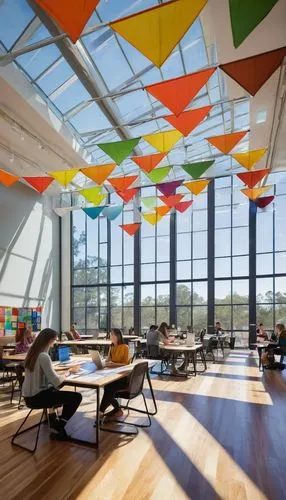 daylighting,school design,googleplex,children's interior,atriums,etfe,collaboratory,glass roof,cafeteria,lunchroom,colorful bunting,bizinsider,gensler,skylights,reading room,lunchrooms,atrium,umkc,wintergarden,massart,Photography,Documentary Photography,Documentary Photography 11