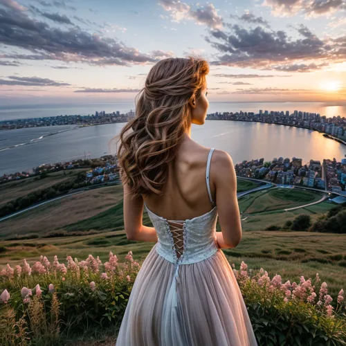 girl in a long dress from the back,girl in a long dress,celtic woman,girl in white dress,strapless dress,evening dress,a girl in a dress,bridal dress,long dress,wedding photographer,wedding photography,romantic look,ball gown,wedding dress,with a view,romantic portrait,passion photography,cocktail dress,enchanting,wedding photo