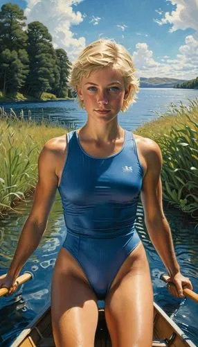 female swimmer,the blonde in the river,swimmer,girl on the boat,rower,rowing,girl on the river,rowing dolle,pedalos,paddler,watercraft rowing,kayaker,female runner,blonde woman,coxswain,swimming people,open water swimming,waterskiing,water nymph,surface tension,Illustration,Realistic Fantasy,Realistic Fantasy 03