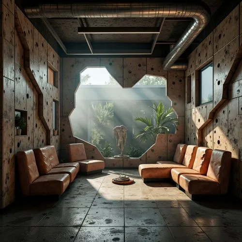 living room,3d rendering,3d render,sitting room,renders,livingroom,cryengine,render,uncharted,environments,interiors,rustic aesthetic,3d rendered,cabana,sunroom,interior design,3d background,apartment lounge,corten steel,background design