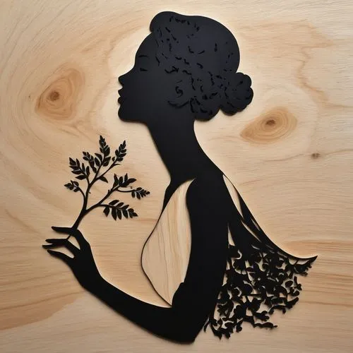 Lady made of ash,a woman that is standing with a tree,silhouette art,woman silhouette,women silhouettes,perfume bottle silhouette,marquetry,woodburning,female silhouette,art silhouette,ballroom dance 