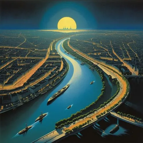 schuiten,schuitema,sedensky,dubbeldam,delaughter,hildebrandt,seine,supertramp,lebreton,nile,river seine,futuristic landscape,ervin hervé-lóránth,canals,grimshaw,samaritaine,soir,river delta,futuroscope,futurist,Conceptual Art,Sci-Fi,Sci-Fi 16