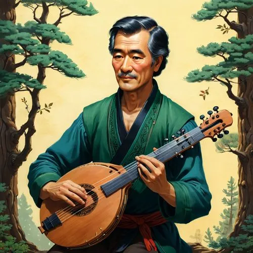 erhu,guangyi,tulku,shimabukuro,menuhin,funakoshi,Illustration,Children,Children 01