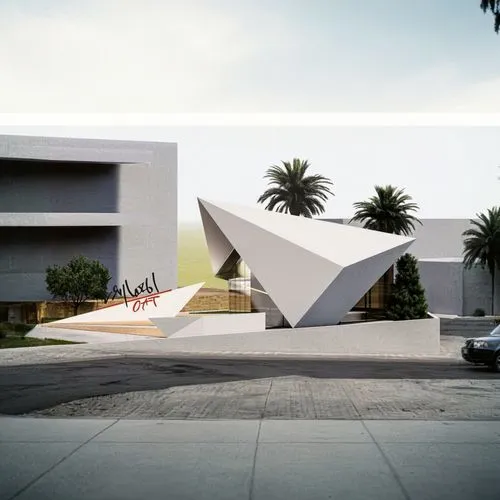 futuristic art museum,3d rendering,soumaya museum,cubic house,folding roof,modern architecture,futuristic architecture,exposed concrete,archidaily,dunes house,render,arq,modern house,roof landscape,walt disney concert hall,garden design sydney,mclaren automotive,cube house,disney hall,white buildings