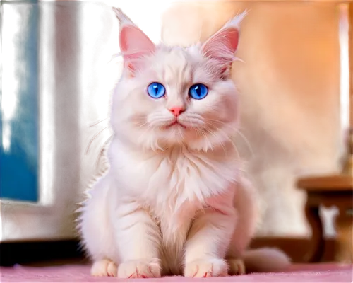 blue eyes cat,cat with blue eyes,birman,british longhair cat,blue eyes,ragdoll,himalayan persian,snowbell,white cat,cat on a blue background,siberian cat,siamese cat,cute cat,heterochromia,the blue eye,breed cat,cartoon cat,blue eye,pink cat,korin,Conceptual Art,Fantasy,Fantasy 01