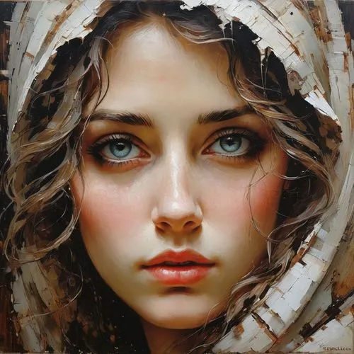 rone,jingna,mystical portrait of a girl,photorealist,dryad,faery,Art,Classical Oil Painting,Classical Oil Painting 32