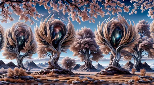 magnolia trees,argan trees,tree grove,joshua trees,larch trees,row of trees,dune landscape,chestnut trees,the roots of trees,cartoon forest,chestnut forest,fractals art,snow trees,blooming trees,deser