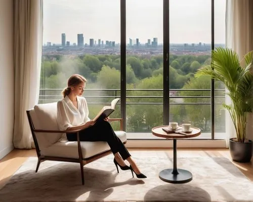 blonde woman reading a newspaper,penthouses,reading room,window sill,apartment lounge,window view,livingroom,sitting room,paris balcony,windowsill,smartsuite,bedroom window,chaise lounge,ekornes,modern room,relaxing reading,homes for sale in hoboken nj,hoboken condos for sale,modern decor,contemporary decor,Photography,Artistic Photography,Artistic Photography 10