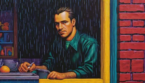 man with a computer,painting technique,artist portrait,meticulous painting,self-portrait,author,persian poet,oil painting on canvas,writers,oil on canvas,oil painting,colored pencil background,a carpenter,to write,writer,italian painter,dahl,man with umbrella,painting,writing-book,Conceptual Art,Daily,Daily 19