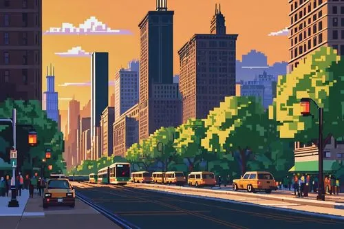 colorful city,cityscape,city scape,manhattan,evening city,cartoon video game background,city highway,city life,city,pixel art,new york streets,business district,lowpoly,skyline,new york,low poly,city skyline,newyork,world digital painting,city trans,Unique,Pixel,Pixel 01