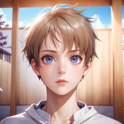 a anime boy staring directly into the camera,itaru,anime boy,shota,nikiforov,kamille,makoto,Anime,Anime,General