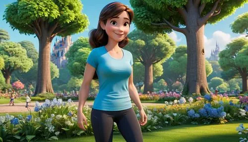 princess sofia,agnes,clove garden,princess anna,animated cartoon,female runner,cute cartoon character,tiana,disney character,cute cartoon image,girl in flowers,rapunzel,girl in the garden,girl in a long,animator,main character,angelica,cartoon flowers,animated,zookeeper,Unique,3D,3D Character