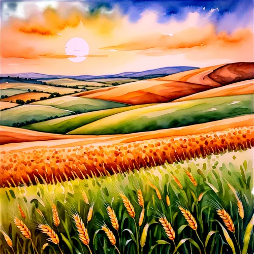 wheat field,barley field,wheat crops,wheat fields,farm landscape,field of cereals,straw field,grain field,cornfield,corn field,rural landscape,agricultural,wheat grasses,farm background,wheat grain,strand of wheat,strands of wheat,seed wheat,ricefield,agriculture,Illustration,Paper based,Paper Based 24