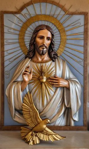 jesus cristo em baixo uma pomba da paz,jesus figure,benediction of god the father,christ star,carmelite order,statue jesus,jesus christ and the cross,church painting,christian,christ feast,flower crow