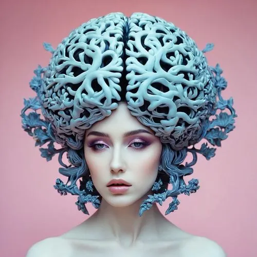 medusa,medusahead,sagmeister,medusa gorgon,amidala,fractals art,headpiece,cerebro,homogenic,neurobiologist,kokoshnik,afrofuturism,brainwaves,head woman,neuroplasticity,silver octopus,brainwave,milliner,coral,neurotechnology,Photography,Artistic Photography,Artistic Photography 12